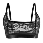 1pcs Sheer Floral Lace Wire-Free No Pad Bra Underwear Adjustable Strap Unlined Brassiere Sexy Lingerie Elegant Women's Bras