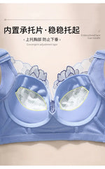 Women's Push up Bras Adjustable New Wireless Bras Women Flower embroidery Bra Underwear Large Size 36-52 CDE Cup Underwear Women