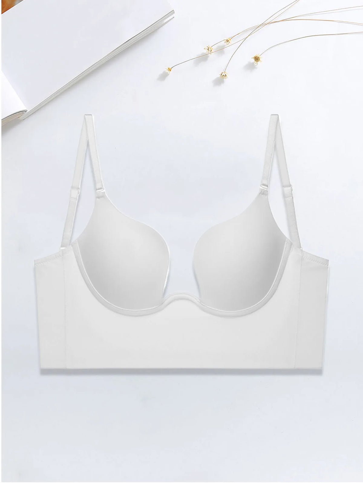 Sexy gathering U-shaped large backless underwear invisible back bra a variety of ways to wear halter bra