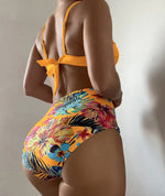 Sexy Bandeau Bikini 2025 Women Swimsuit Floral Swimwear Female High Waist Bikinis Set Swimming Bathing Suits Brazilian Biquini