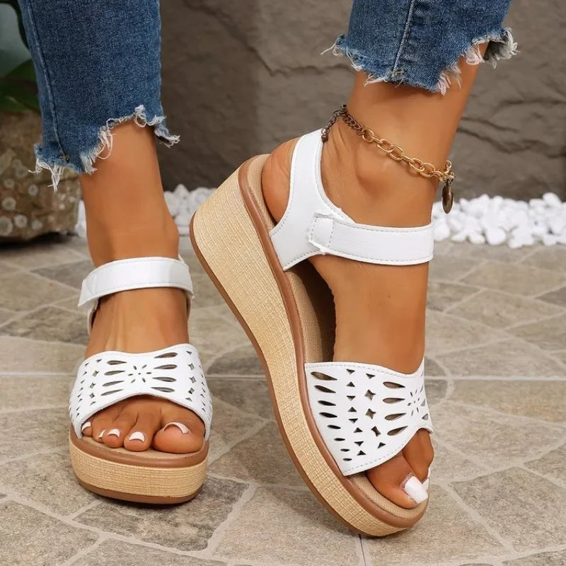 2026 Summer Platform Sandals Chunky Heel Open Toe Beach Shoes Casual Outdoor Sandals