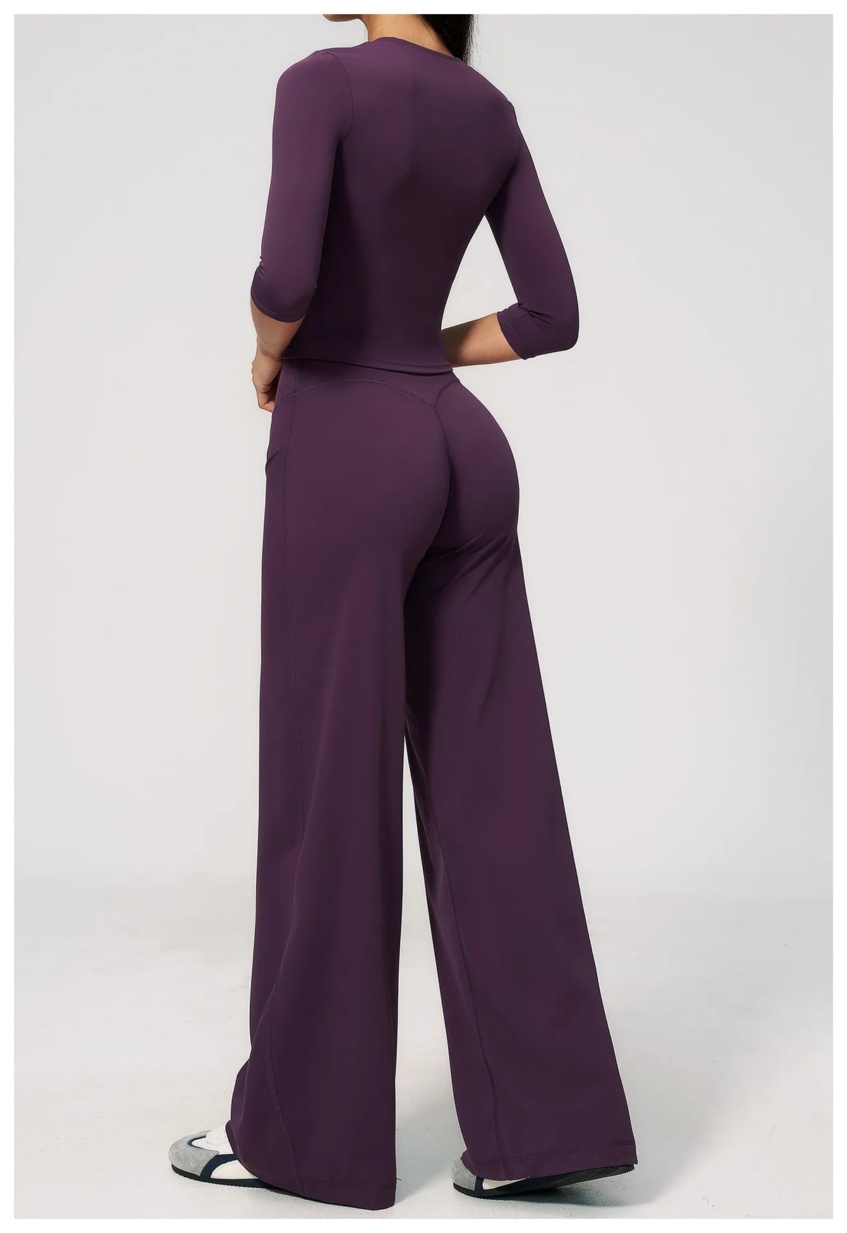Women Tracksuit Yoga Sets Half Sleeve O Neck Slim Sports T Shirts Fitness Suit Outdoor High Waist Flare Pants Workout Clothes