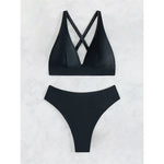 S - XL Cross Back Mini Micro Thong Bikini Female Swimsuit Women Swimwear Two-Pieces Bikini Set Bather Bathing Suit Swim V5022