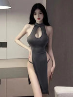 Ladies Sexy Lace Pajamas Evening Dress Sexy Lingerie Transparent Mesh Robe Underwear Solid Color Lace Bathrobe Dress Sex Clothes