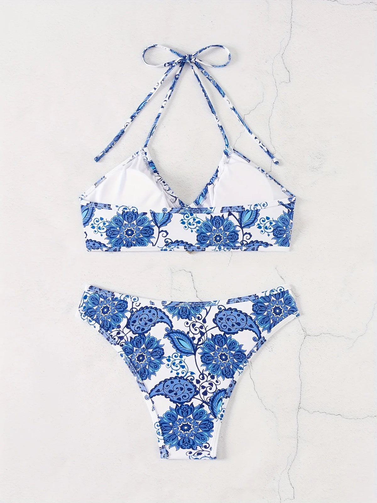 ZTVitality Sexy Print Bikini Set 2025 New Arrival Padded Bra Halter Bandage Swimsuit Women's Swimwear Summer Biquini Beachwear