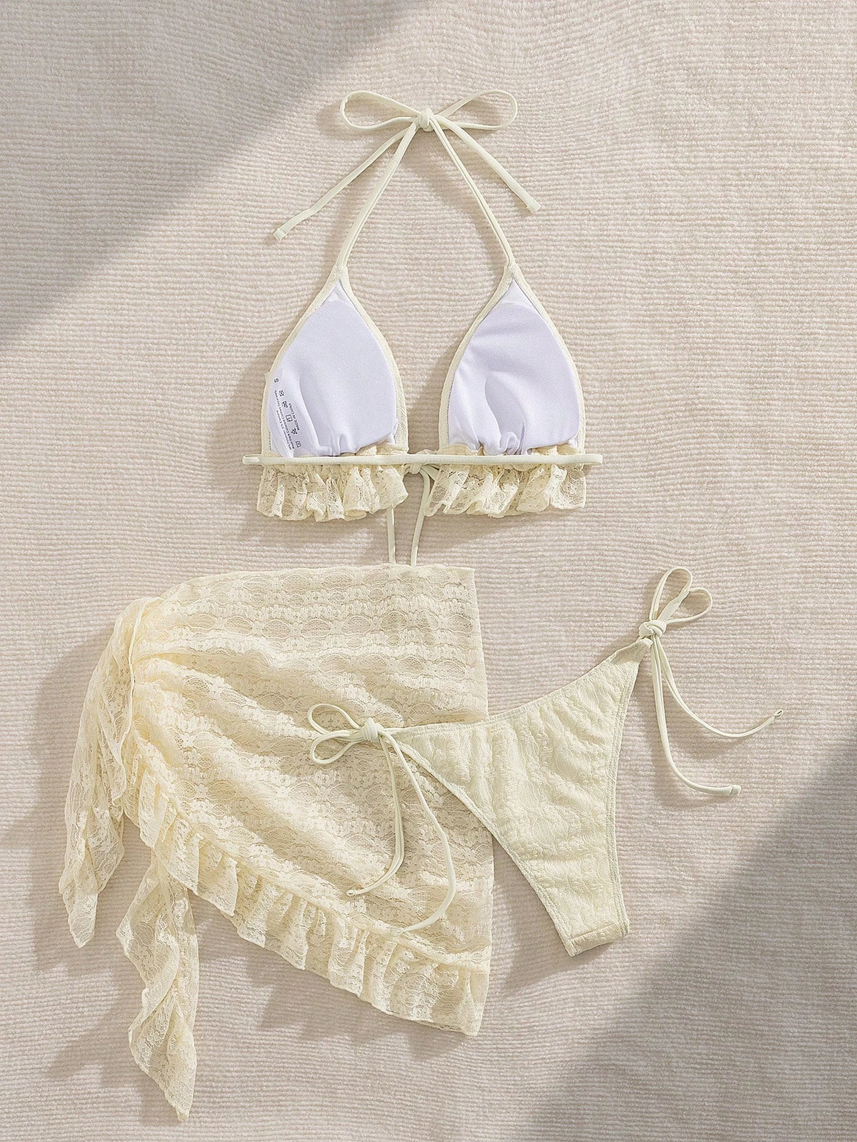 3 Pieces Triangle String Bikini 2026 Women & Tassel Beach Skirt Swimwear Female Sexy Swimsuit Beachwear Bathing Swimming Suit