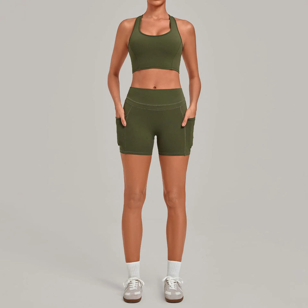 Women's Seamless Yoga Set Fitness Sports Slim‑Fit Beautiful Back Vest Training Workout Gym High Waist Butt-Lifting Pants Suits