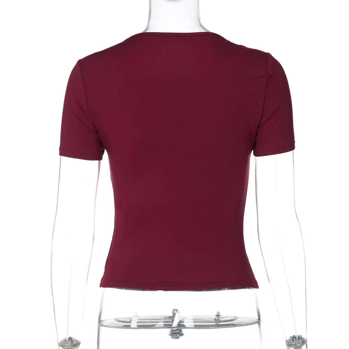 FDYOUI Women's Fashion Lace Patchwork T-shirt Streetwear Ladies Sexy Short Sleeve Bandage Tops Tees Y2K Slim Corset T Shirts