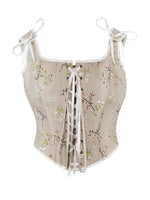 New French oil painting retro shoulder strap vest corset waist abdomen chest support palace corset