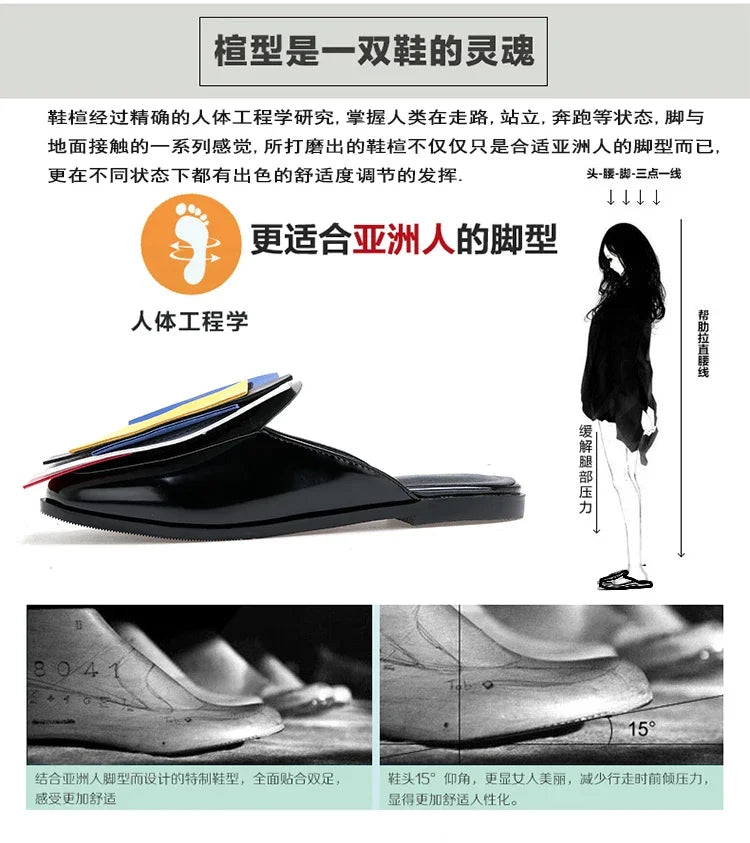 Summer Women Slipper High Block Heels Mules Party Club Ladies Mixed Color White Outdoor Slip-on Square Toe Shoes