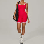 Women's Sports Jumpsuit Yoga Fitness Combination Lift Buttocks Bare Back High Elasticity Gym Sexy Sports Jumpsuit Gym Romper