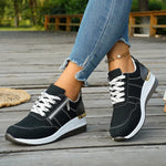 Plus Size 44 Platform Casual Sneakers for Women Lace Up Anti Slip Thick Sole Sport Shoes Woman 2026 Spring Zipper Walking Shoes