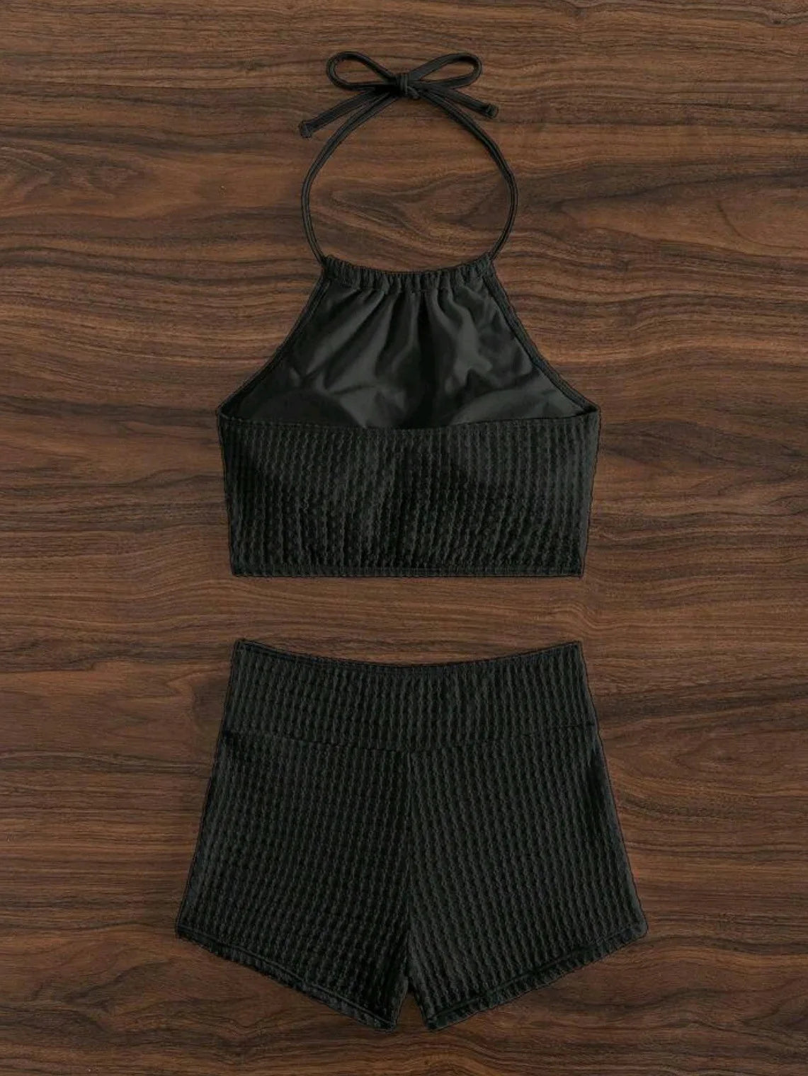 Sexy High Neck Bikini Sets Two Pieces High Waist Swimsuit Shorts Swimwear Female Thong Brazilian Biquini Beachwear Bathing Suit