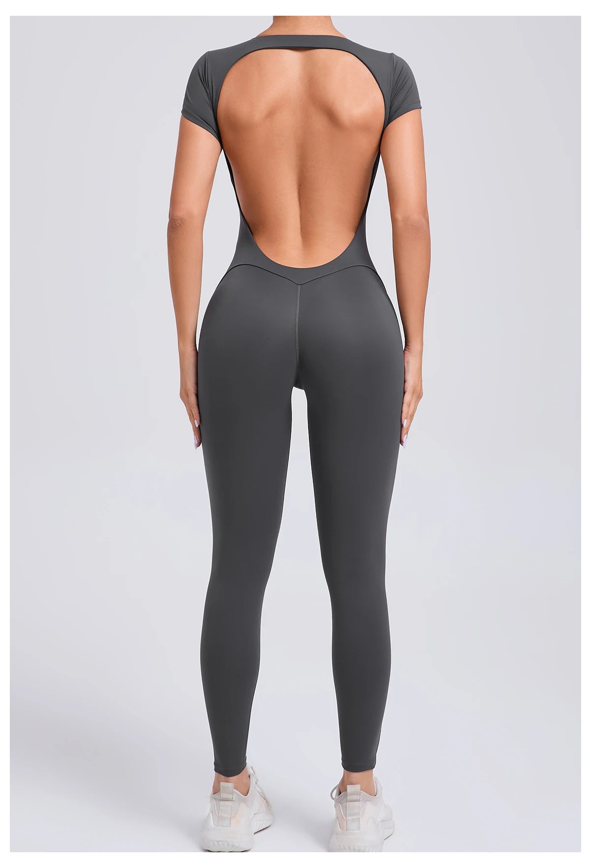One-piece Yoga Padded Backless Suit Female Rompers Quick Dry Yoga Clothing Workout Bodysuits Scrunch Sports Jumpsuit Women