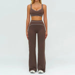 Fitness Suit 2PCS Yoga Set Women's Tracksuit Sports Outfits Gym Running Push Up Sportswear Legging Athletic Wear Workout Clothes