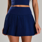 Women's Sports High Waisted Short Skirt Quick Drying Abdominal Tightening Pants and Pocket Tennis Yoga Golf Mini Skirt