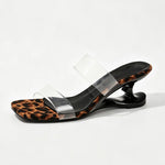 Y2K PVC Transparent Designer Sandals Women Shoes Slip On Hollow Wedge Slide Mules Beach Vacation 6cm Comfortable Walking Heels