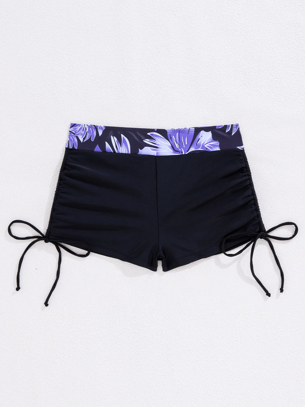 Women's Two-Piece Swimsuit Cross Strap Backless Bikini Floral Print Sports Fit Bodycon Polyester Fabric Swimming Water Sport