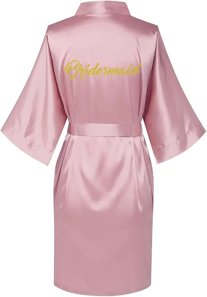 Women Bridal Robe For Bride And Bridesmaid Getting Ready Wedding Party Bathrobe