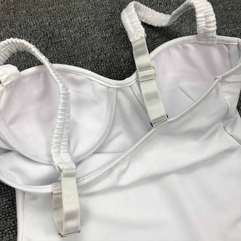 Underwired Bra Cup One Piece Swimsuit Women Swimwear Female Monokini Push Up Bather Bathing Suit Swim Beachwear Slim Bodysuit