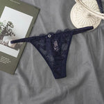 New Women's Sexy Lace Panties Adjustable Girls G-Strings .Fashionable Breathable Low WaistBriefs Shorts.with Rhinestones Thong