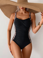 2026 Sexy Black Swimwear Women's One-Piece Bikini Deep V Neck Hanging Strap Swimsuit New Arrival Integrated Design Sportswear