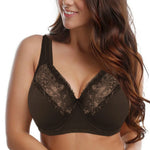Plus Size Lace Bras For Women Lager Sexy Push Up Bra Bralette Comfortable Underwired Underwear Lingerie Tops BH D DD E F G Cup
