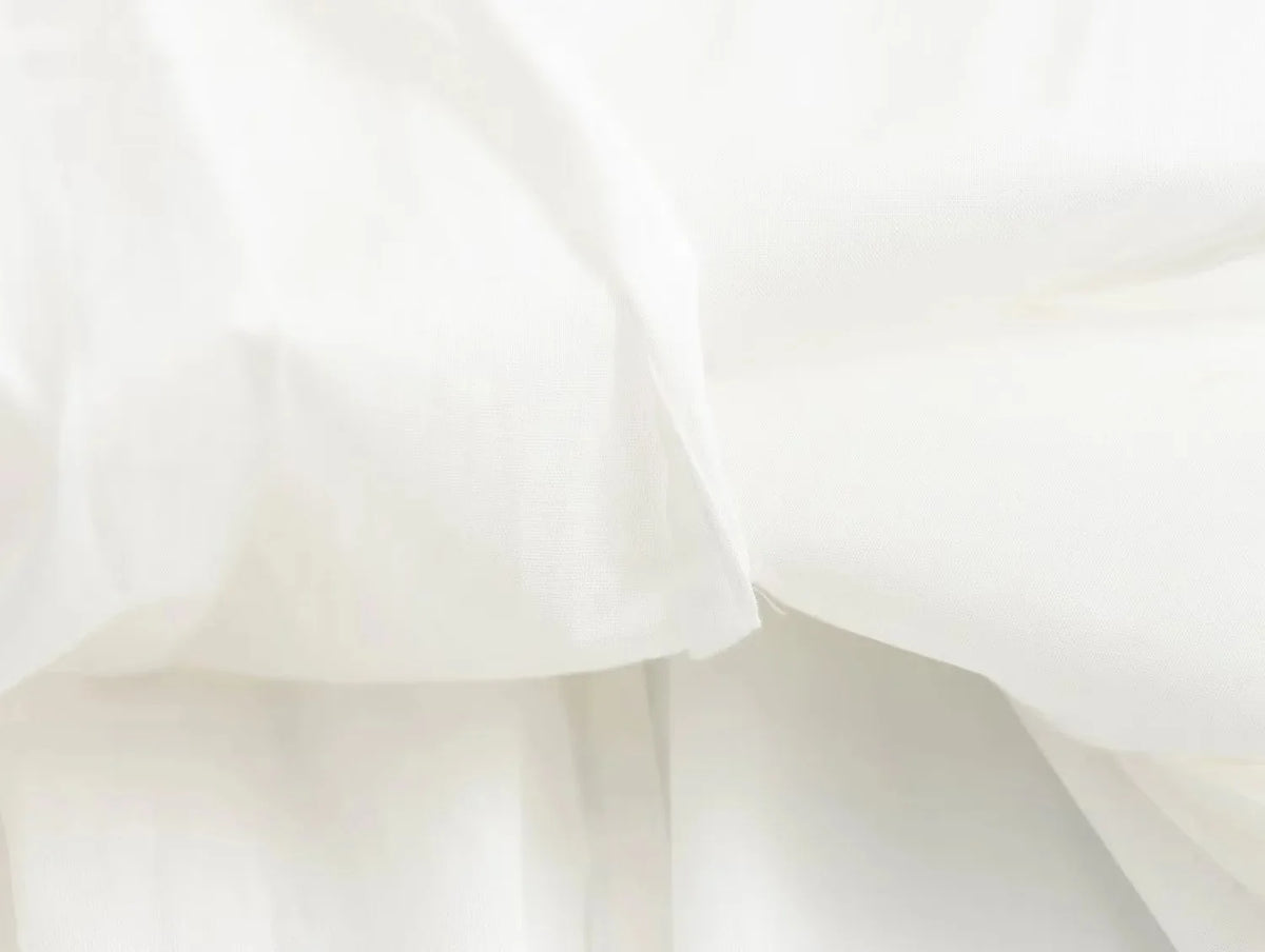 Foridol Solid White A-line Long Skirt Spring Summer Women Elegant Pleated Skirt Bottoms 2025 High Waist Female Faldas Mujer