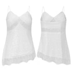 Women Sequin Camisole Tops Spaghetti Strap V Neck Lace Trim Loose Fit Tank Tops Summer Daily Casual Elegant Vest Streetwear