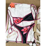 2026 Floral Flower Printed Bikini Women Swimwear Female Swimsuit Two-Pieces Bikini Set Brazilian Bather Bathing Suit Swim V8205