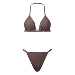 2026 New Women 2 Piece Bikini Set Halter Bra Tops and Thongs Swimsuits Casual Sexy Bathing Suits for Beach Pool