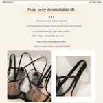 Ultra-thin Sexy Lace Hazy Attractive Comfortable Soft Steel Ring on The Support To Prevent Sagging Cross Beautiful Back Change