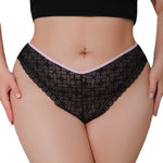 1pcs Plus Size 1XL-4XL Sexy Women's Panties Floral Sexy Lingerie Breathable Comfortable Female Underpants Fashion Lady Briefs