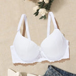 Beauwear Green Embroidred Floral Bra with Pendent Push Up Bra with Foam Pad Underwire Bras 75B 80B 85B-W8001