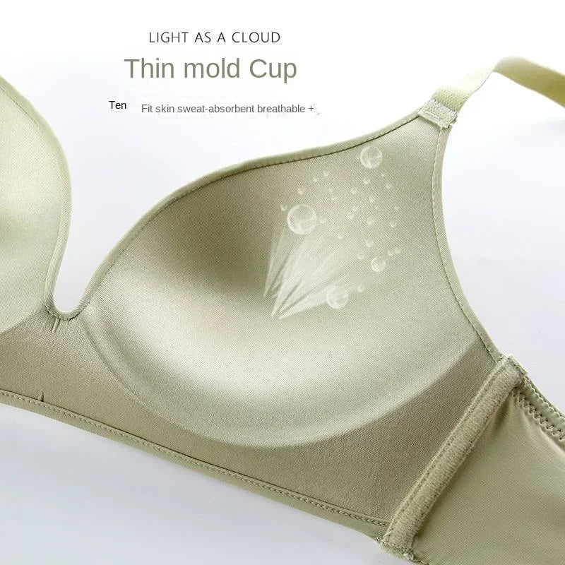 Sexy No Wire Push Up Underwear Women Seamless Bra Girls Students Breathable Thin Bras Female's Bra Breathable Gathered Lingerie
