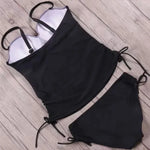 Summer Two Pieces Swimsuits Woman Push Up Swimwear Female Tankini Sets Beachwear Brazilian Bathing Suit Sports Women Bathers