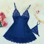 Ultra Sexy Women Hot Erotic Crotchless Lingerie Transparent Lace Dress Sleepwear Pajamas Set Sex Clothes lencería