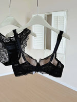 French Lace Minimizer Bra Set Large Bust | U-Plunge Push Up Anti-Sagging Sexy Underwear | Summer NewHot Sale MOYISU Panty Set