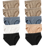 10Pcs/Set Seamless Panties Women Low Rise Panties Sports Briefs Underwear Comfort Underpants Female Sexy Lingerie