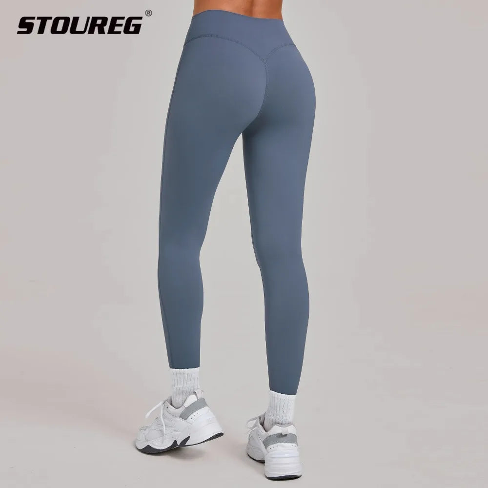 Women's Gym Yoga Pants Nude Feeling Sports Clothes Elastic High Waist Buttock Lifting Sports Fitness Tight Sweatpants