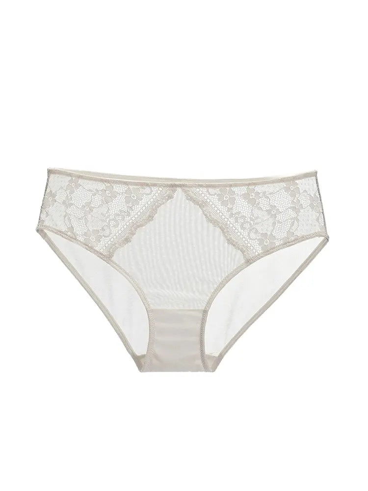 Hip-Hugging Panties, Feminine Butt-Lifting Briefs, Mid-Waist Ultra-Thin Lace Panties, Sexy Hollow-Out Panties