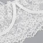 3PCS Lace See Through Bra Set Women Sexy Lingerie Underwear Halter Tops Bra and Panties Garter Intimate Sex Costumes