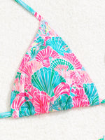 2025 New Women's Black Ground White Dot Printed Swimsuit Halter Neck Low Waist Bikini Set For Summer Female Swimwear Brazilian