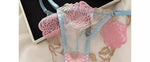 Pure Desire French Lace Bra Set Rose Embroidery Minimizer Wireless Comfort Support Full Bust Anti Sagging Breathable No Show USA