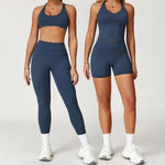 Yoga Set 2PCS Women Tracksuit Nude Feeling Workout Sets Gym Clothes Push Up Fitness Running Sportwear Sport Bra Leggings Suit