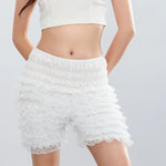 Fashion Women Ladies Solid Lace Frilly Ruffle Knicker Underwear Short Pants Safety Shorts