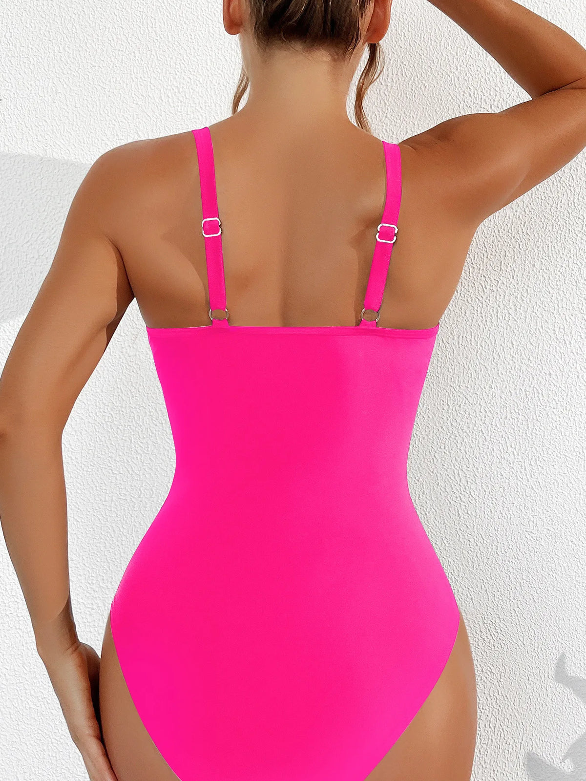 Sexy Black One Piece Swimsuit 2026 Women Mesh Patchwork Transparent Tummy Control Swimwear Bathing Suit See Through Monokini