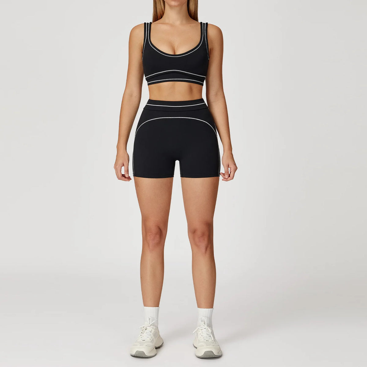 2PCS Yoga Set Gym Clothes Outdoor Sports Outfits Women Tracksuit Gym Fitness Suits Workout Long Sleeved Flared Pants Sportswear