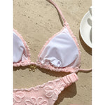2026 Flower Printed Halter Bikini Women Swimwear Female Swimsuit Two-Pieces Bikini Set Brazilian Bather Bathing Suit Swim V8270
