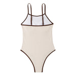 2026 One Piece Swimsuit Solid High Cut Swimwear Women Bathing Suit Female Swimming Summer Beachwear Bodysuit